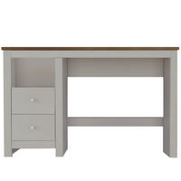SCHREIBTISCH 120/76/50 cm  in Creme, Naturfarben  - Silberfarben/Creme, Design, Holzwerkstoff/Metall (120/76/50cm) - MID.YOU