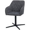 ŽIDLE S PODRUČKAMI, železo, vzhled lnu, šedá - šedá/černá, Moderní, kov/dřevo (54/84/61cm) - Livetastic