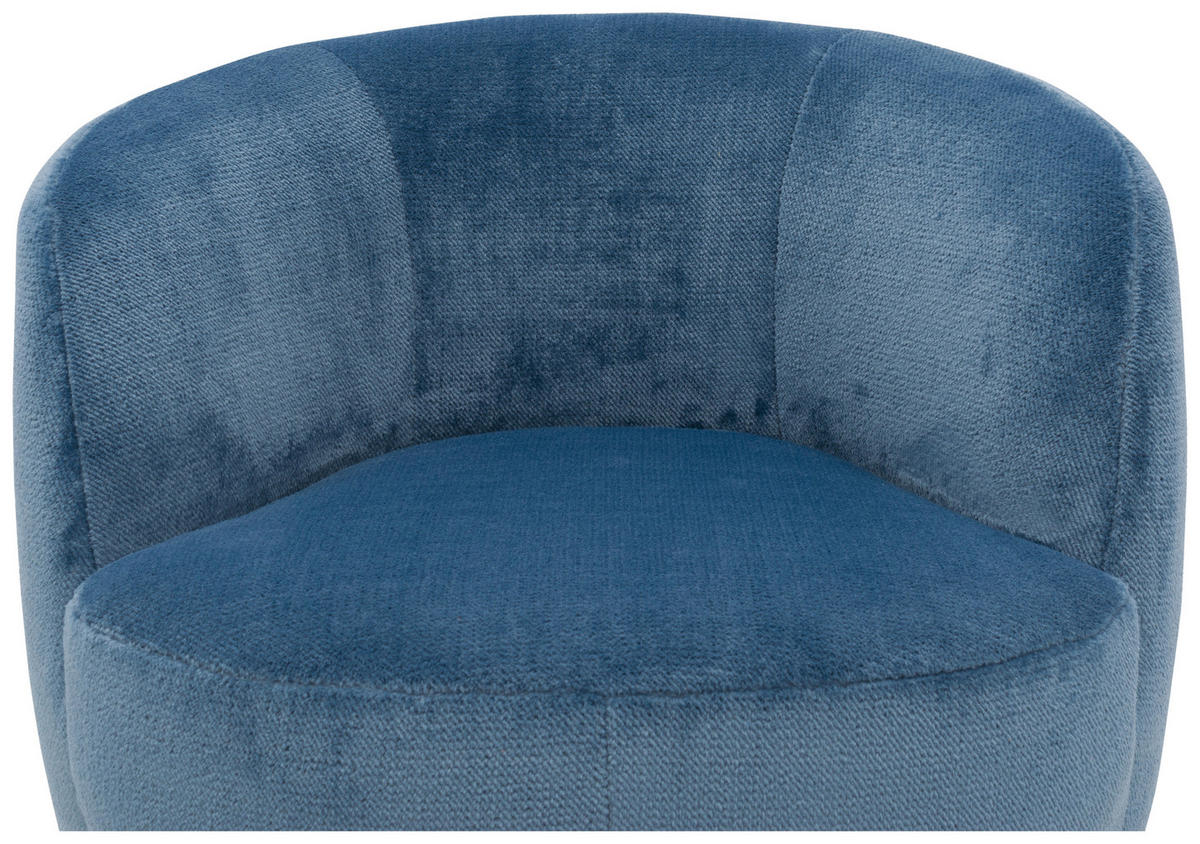 SESSEL Webstoff Blau    - Blau/Schwarz, Design, Holz/Textil (72/72/76cm) - LOOKS by W.Joop