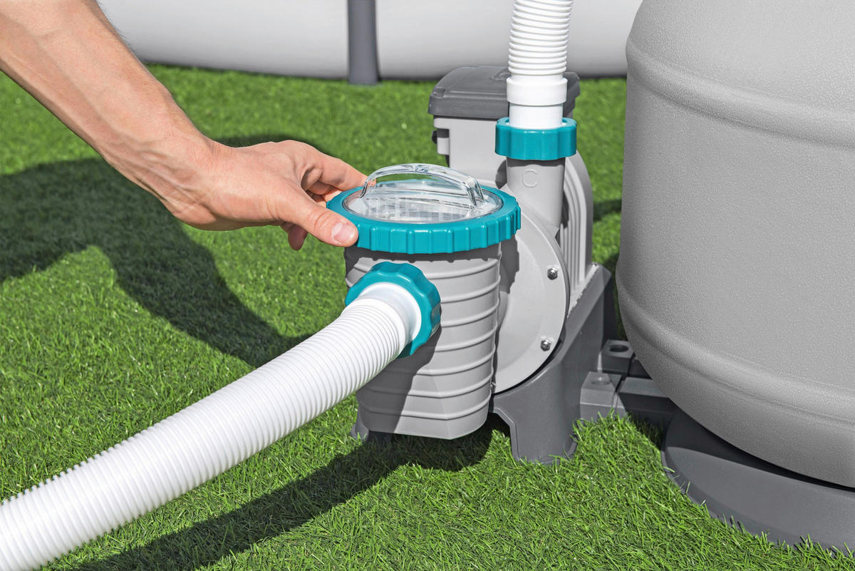 FILTERPUMPE FLOWCLEAR 58486  - Orange/Weiß, KONVENTIONELL, Kunststoff/Metall (71/48,5/75cm) - Bestway