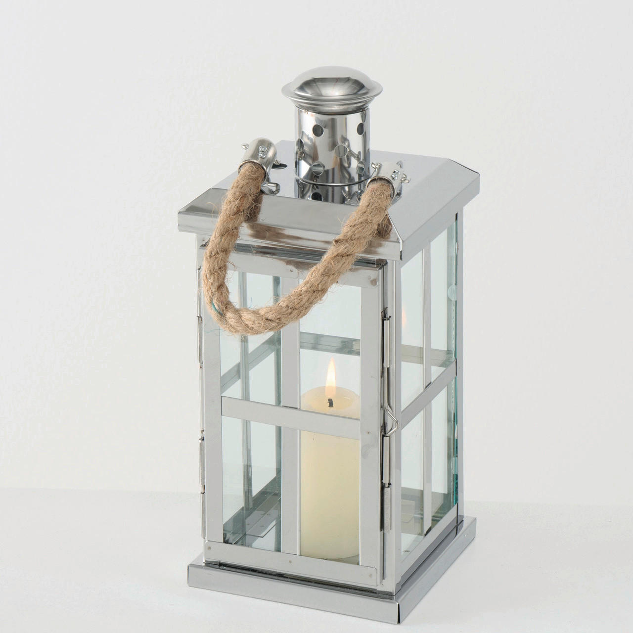 LAMPÁŠ kov - strieborná, Basics, kov (12/12/27cm)