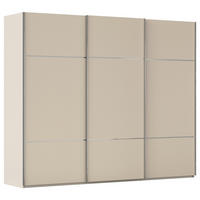 SCHWEBETÜRENSCHRANK 301/223/68 cm 3-türig Champagner  - Chromfarben/Champagner, KONVENTIONELL, Holzwerkstoff/Metall (301/223/68cm) - Novel