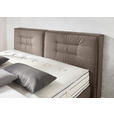 BOXSPRINGBETT 200/200 cm  in Braun  - Chromfarben/Braun, KONVENTIONELL, Textil (200/200cm) - Dieter Knoll