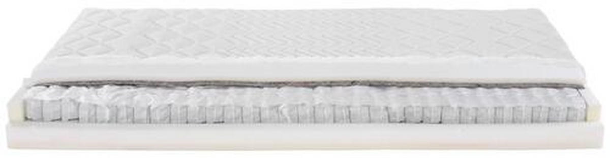 Taschenfederkernmatratze 90/200 cm, Höhe ca.: 19 cm, H2 = mittel, 7-Zonen - Weiß, Textil (90/200cm) - Primatex
