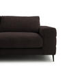 ECKSOFA  in Flachgewebe Mokka  177/253 cm  - Schwarz/Mokka, Design, Textil/Metall (177/253cm) - Dieter Knoll