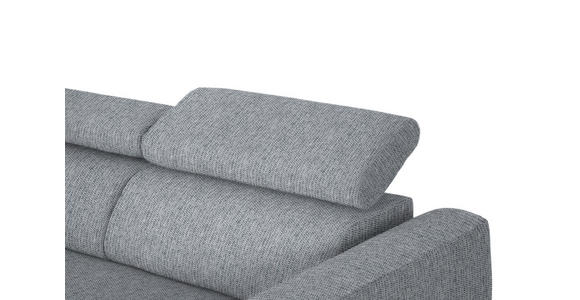 ECKSOFA in Webstoff Hellgrau 205/280 cm - Hellgrau/Schwarz, Design, Textil/Metall (205/280cm) - Xora