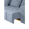 ECKSOFA  in Flachgewebe Blau  205/300 cm  - Blau/Schwarz, KONVENTIONELL, Textil/Metall (205/300cm) - Carryhome
