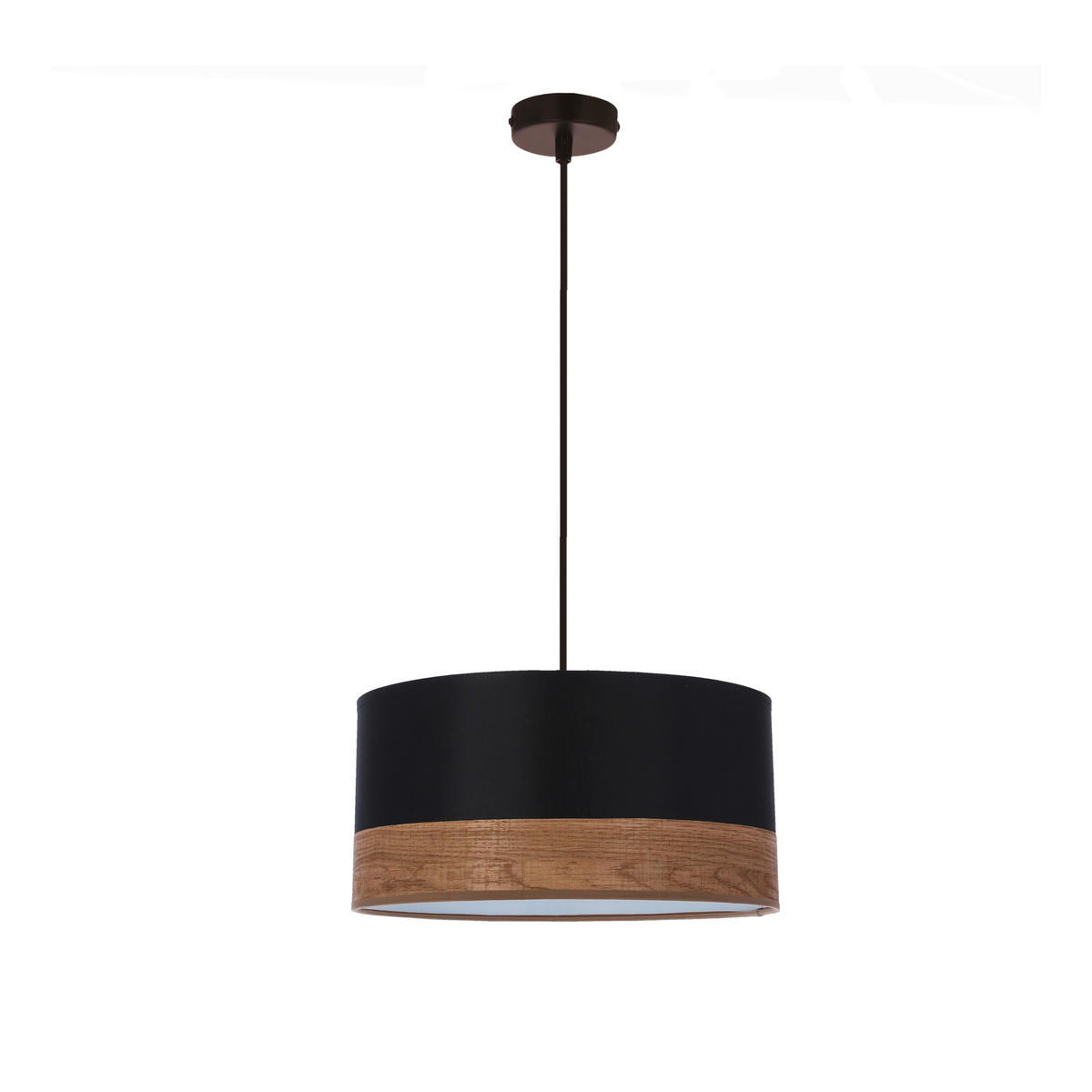 PENDELLAMPA Porto 30/115 cm  - svart/ekfärgad, Natur, metall/textil (30/115cm)