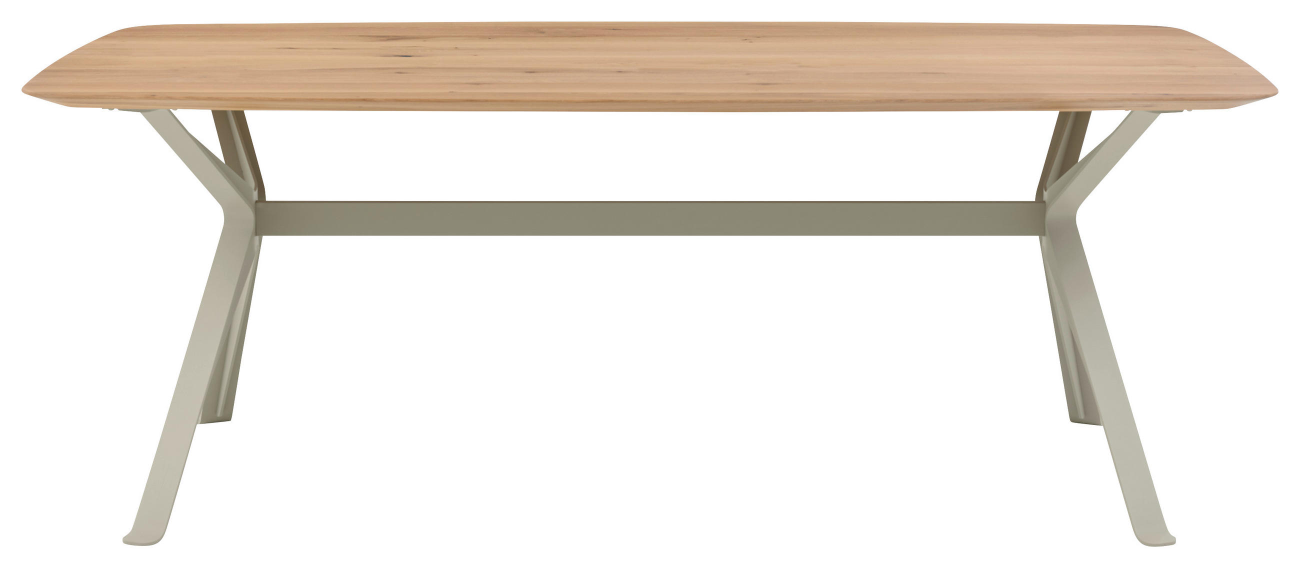 ESSTISCH Asteiche massiv rechteckig Eiche Bianco  - Eiche Bianco/Hellgrau, Design, Holz/Metall (200/100/75cm) - Musterring