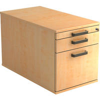 ROLLCONTAINER Ahornfarben  - Ahornfarben/Schwarz, KONVENTIONELL, Holzwerkstoff/Kunststoff (42,8/51,2/80cm) - Venda