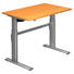 SCHREIBTISCH - Silberfarben/Buchefarben, Design, Holzwerkstoff/Metall (120/72-119/80cm) SCHREIBTISCH - Silberfarben/Buchefarben, Design, Holzwerkstoff/Metall (120/72-119/80cm)