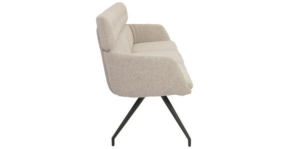 SITZBANK 220/91/70 cm  in Schwarz, Beige  - Beige/Schwarz, Design, Textil/Metall (220/91/70cm) - Dieter Knoll
