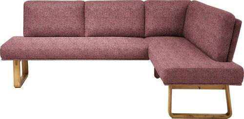 ECKBANK 240/174 cm  in Rosa, Eichefarben  - Eichefarben/Rosa, Design, Holz/Textil (240/174cm) - Dieter Knoll