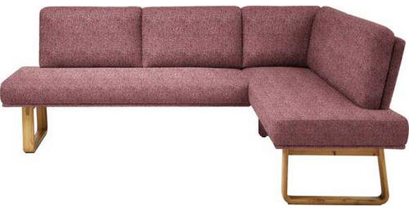 ECKBANK 265/174 cm  in Rosa, Eichefarben  - Eichefarben/Rosa, Design, Holz/Textil (265/174cm) - Dieter Knoll