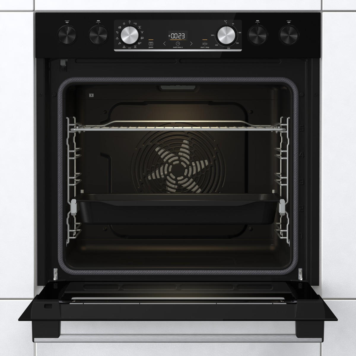 HERDSET  - Schwarz Hochglanz, Basics (59,5/59,5/56,4cm) - Gorenje