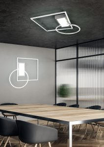 STROPNA LED-SVETILKA  Downey 33 W//2700-6500 K/230 V/ - bela, Design, kovina (64,5/9,0/86,5cm)