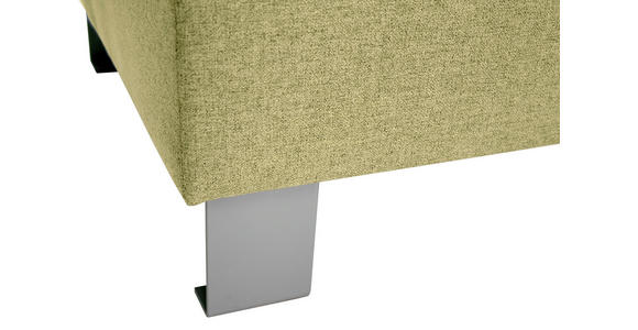 HOCKER Webstoff Grün  - Silberfarben/Grün, Design, Textil/Metall (62/41/62cm) - Xora