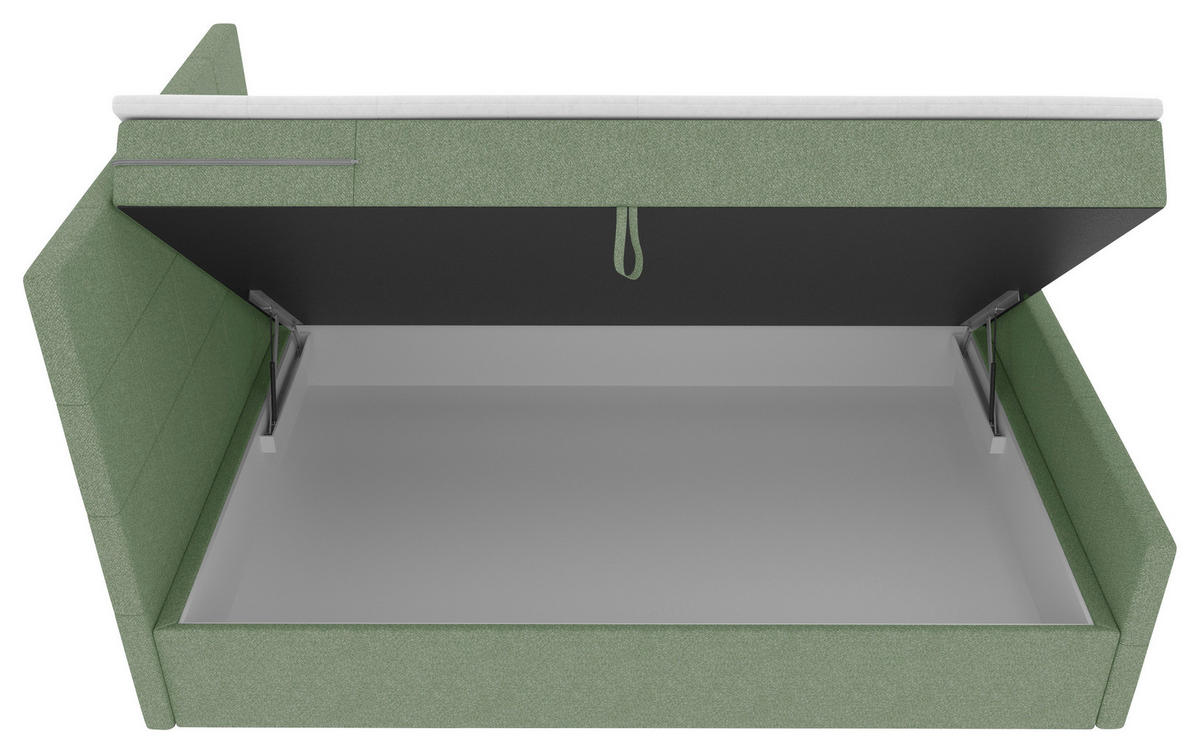 BOXBETT 100/200 cm  in Grün  - Grün, KONVENTIONELL, Kunststoff/Textil (100/200cm) - Boxxx
