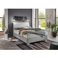 BOXSPRINGBETT 140/200 cm  in Hellgrau  - Chromfarben/Hellgrau, KONVENTIONELL, Kunststoff/Textil (140/200cm) - Hom`in