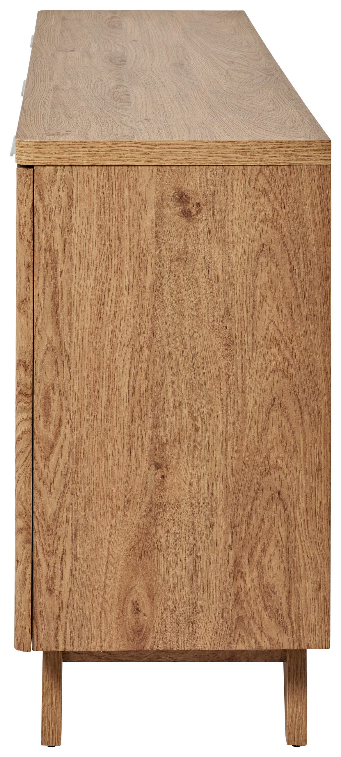 SIDEBOARD  in 150/77/39 cm  - Eichefarben/Alufarben, MODERN, Holzwerkstoff/Metall (150/77/39cm) - Livetastic