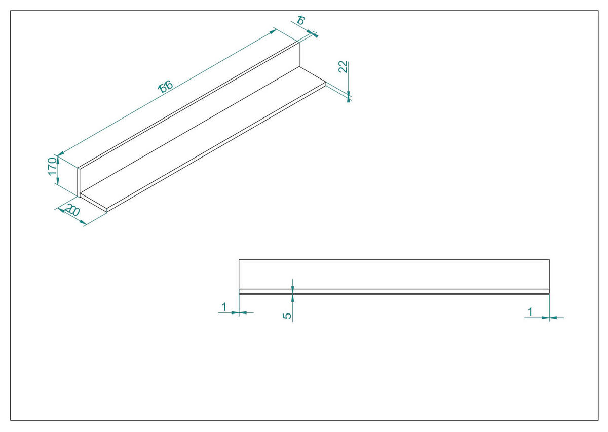 WANDBOARD Holzwerkstoff Anthrazit, Eichefarben  - Eichefarben/Anthrazit, Design, Holzwerkstoff (152/17/20cm) - MID.YOU