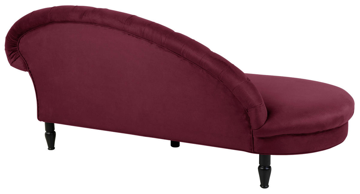 RÉCAMIERE Rot Velours  - Rot/Schwarz, Design, Holz/Textil (103/91/216cm) - MID.YOU