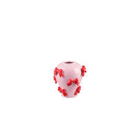 DEKOVASE  - Rot/Rosa, Basics, Keramik (21,5/21,5/22cm)