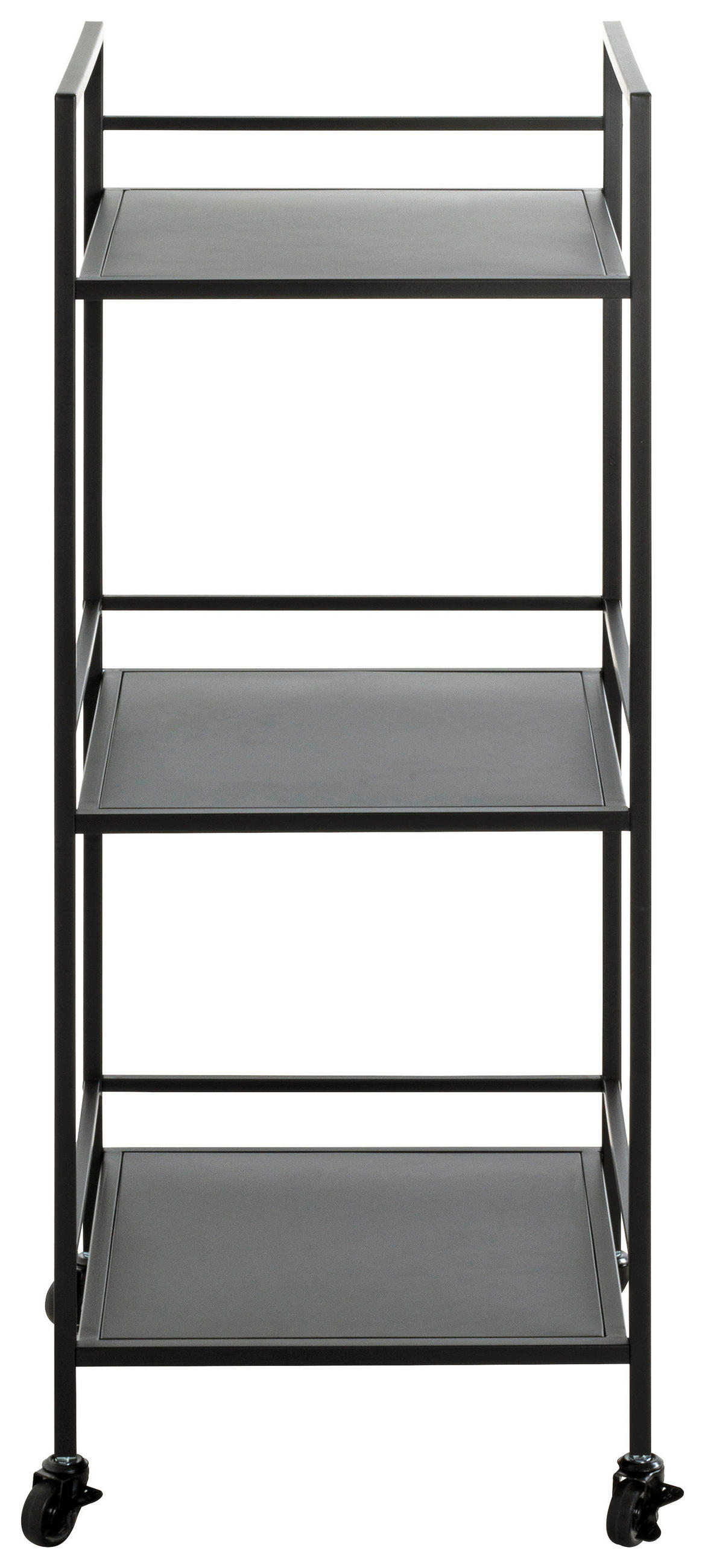 ODKLÁDACÍ STOLEK, černá - černá, Design, kov/plast (35/35/92cm)