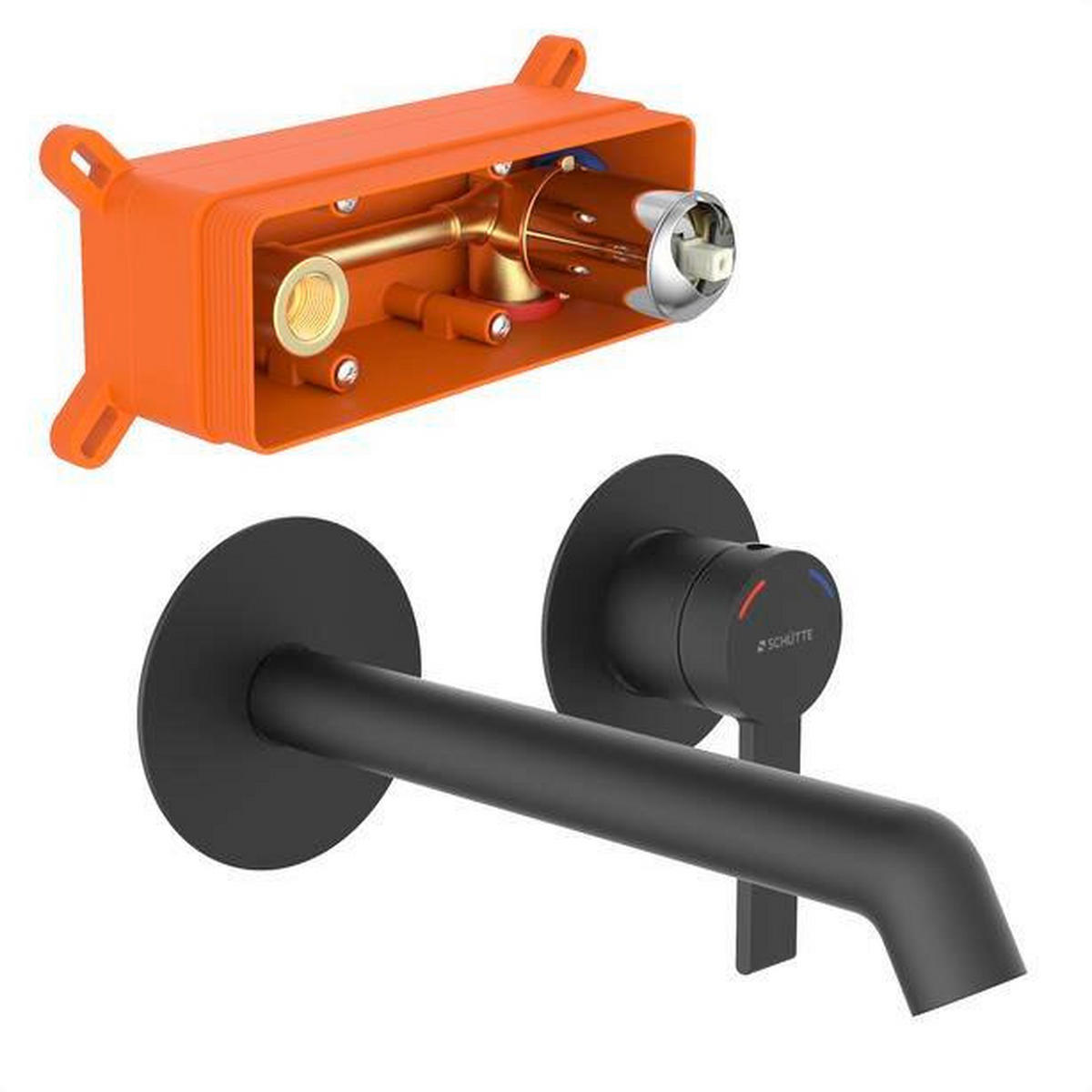 WASCHTISCHARMATUR 20/8/27 cm  - Schwarz, Basics, Metall (20/8/27cm) - Schütte