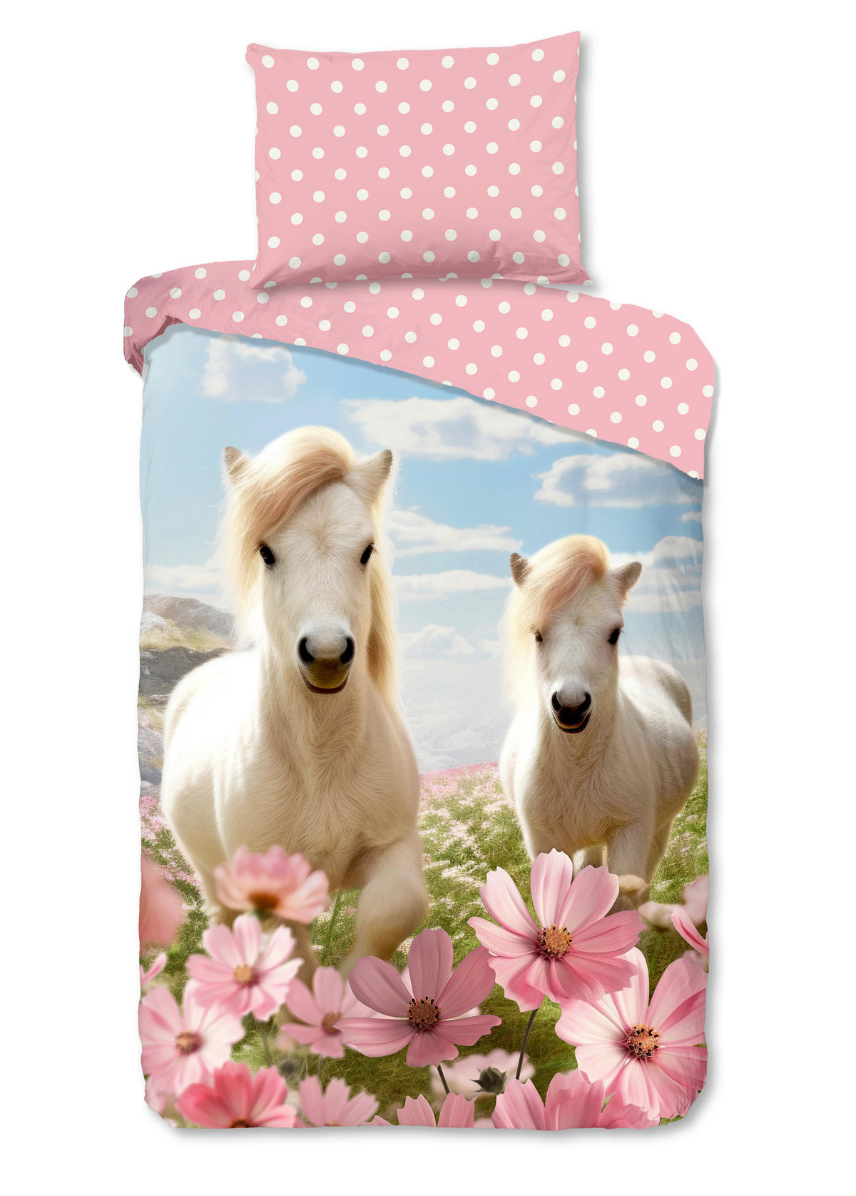 KINDERBETTWÄSCHE 140/200 cm  - Hellrosa/Multicolor, Trend, Textil (140/200cm)