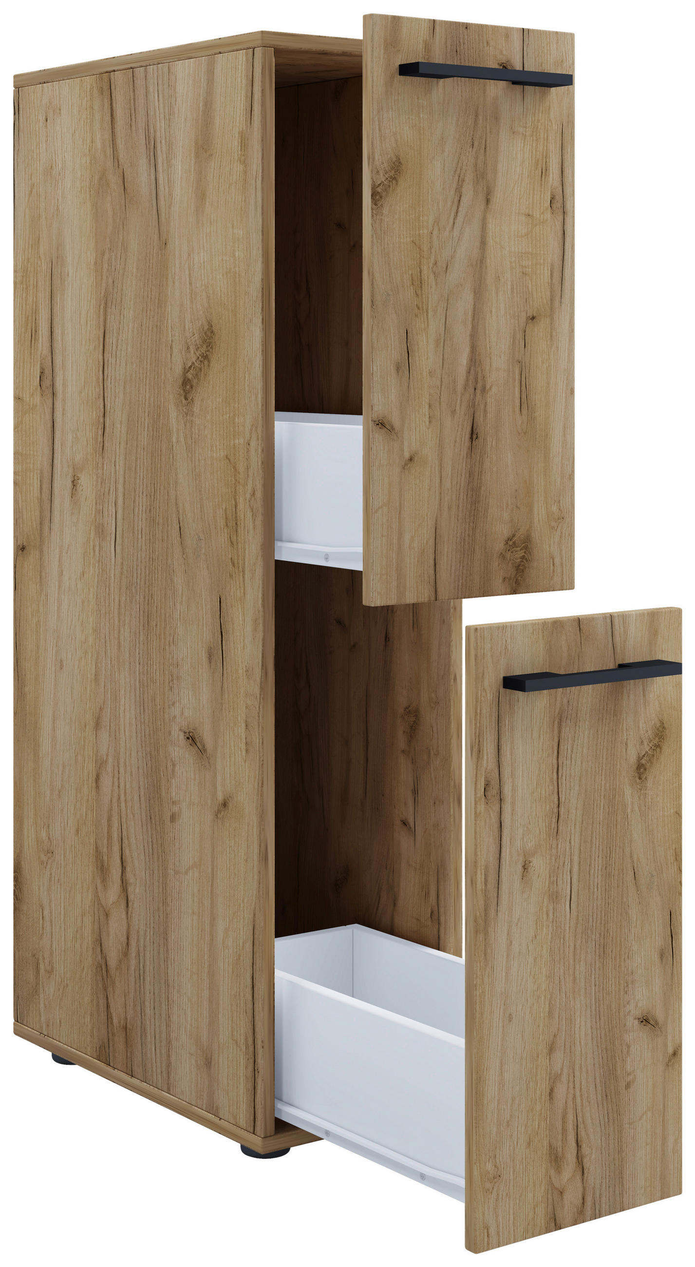 MIDISCHRANK 25/110/50 cm  - Honigeiche/Anthrazit, MODERN, Holzwerkstoff/Kunststoff (25/110/50cm) - MID.YOU