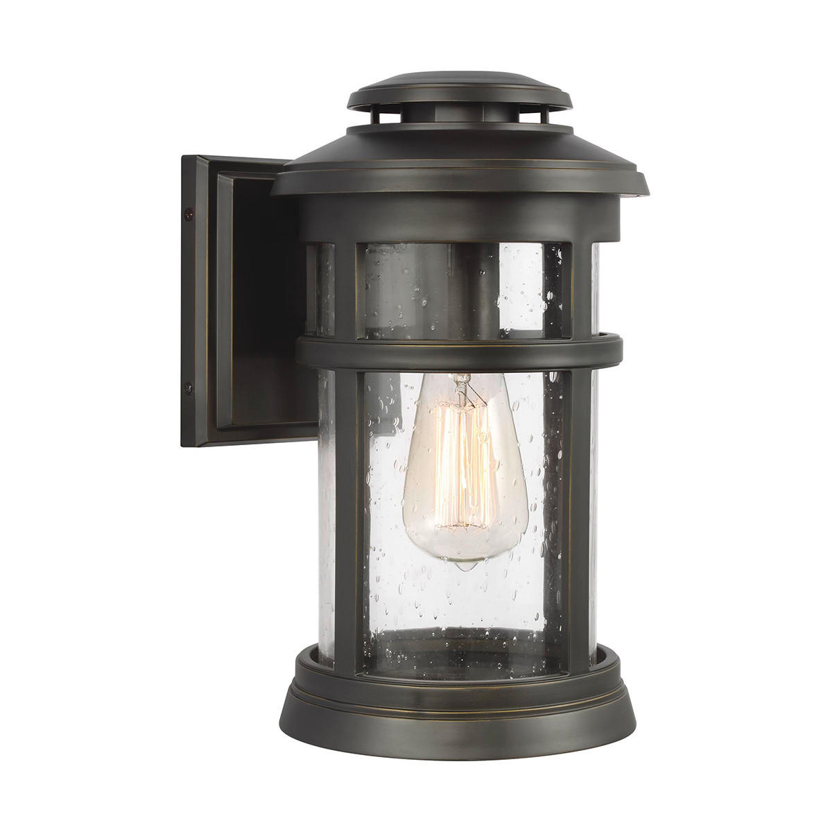 AUßENWANDLEUCHTE 19,1/22,6/32,9 cm   - Bronzefarben, KONVENTIONELL, Glas (19,1/22,6/32,9cm) - Elstead Lighting