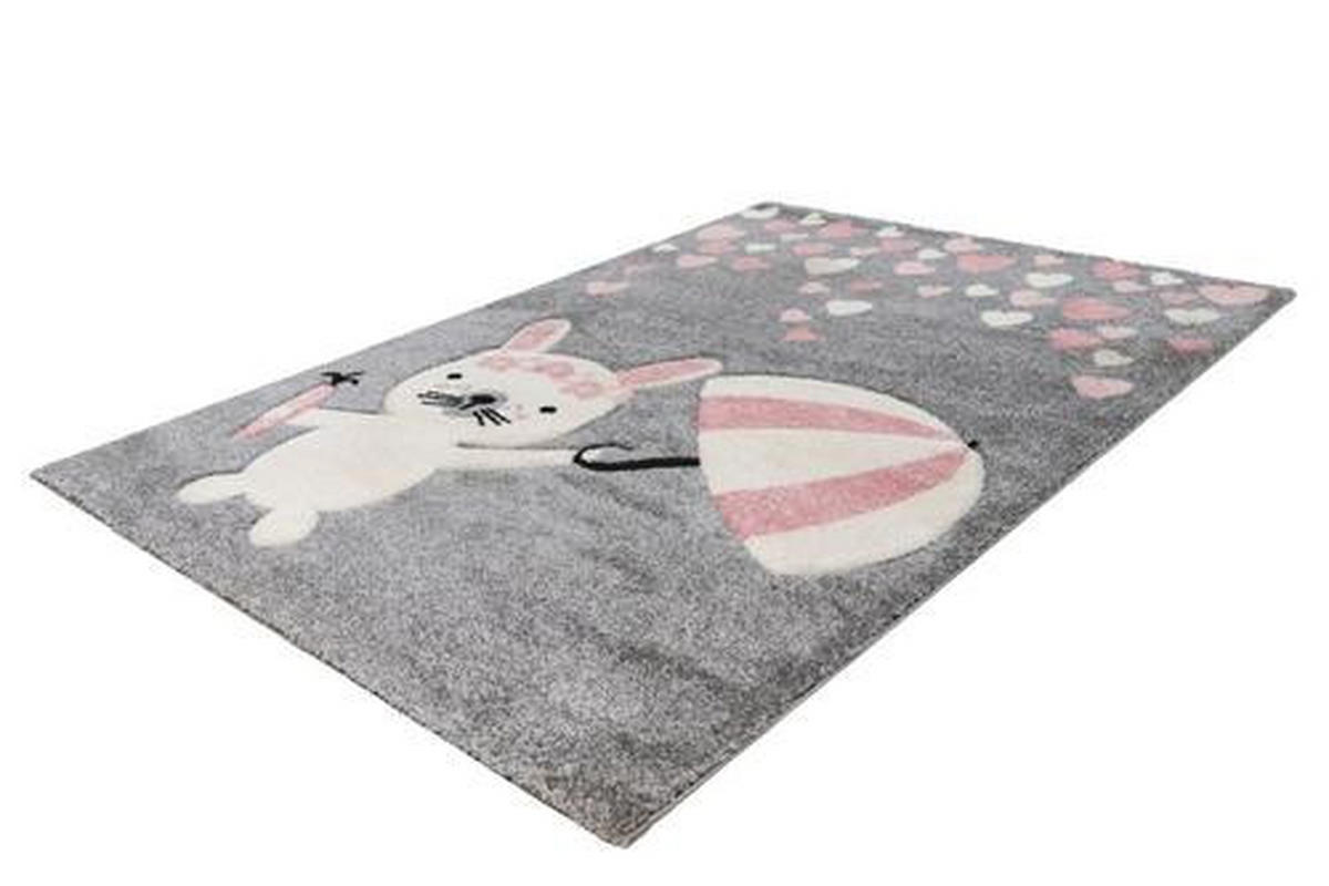 DETSKÝ KOBEREC, 80/150 cm, ružová, sivá - sivá/ružová, Trend, textil/plast (80/150cm)