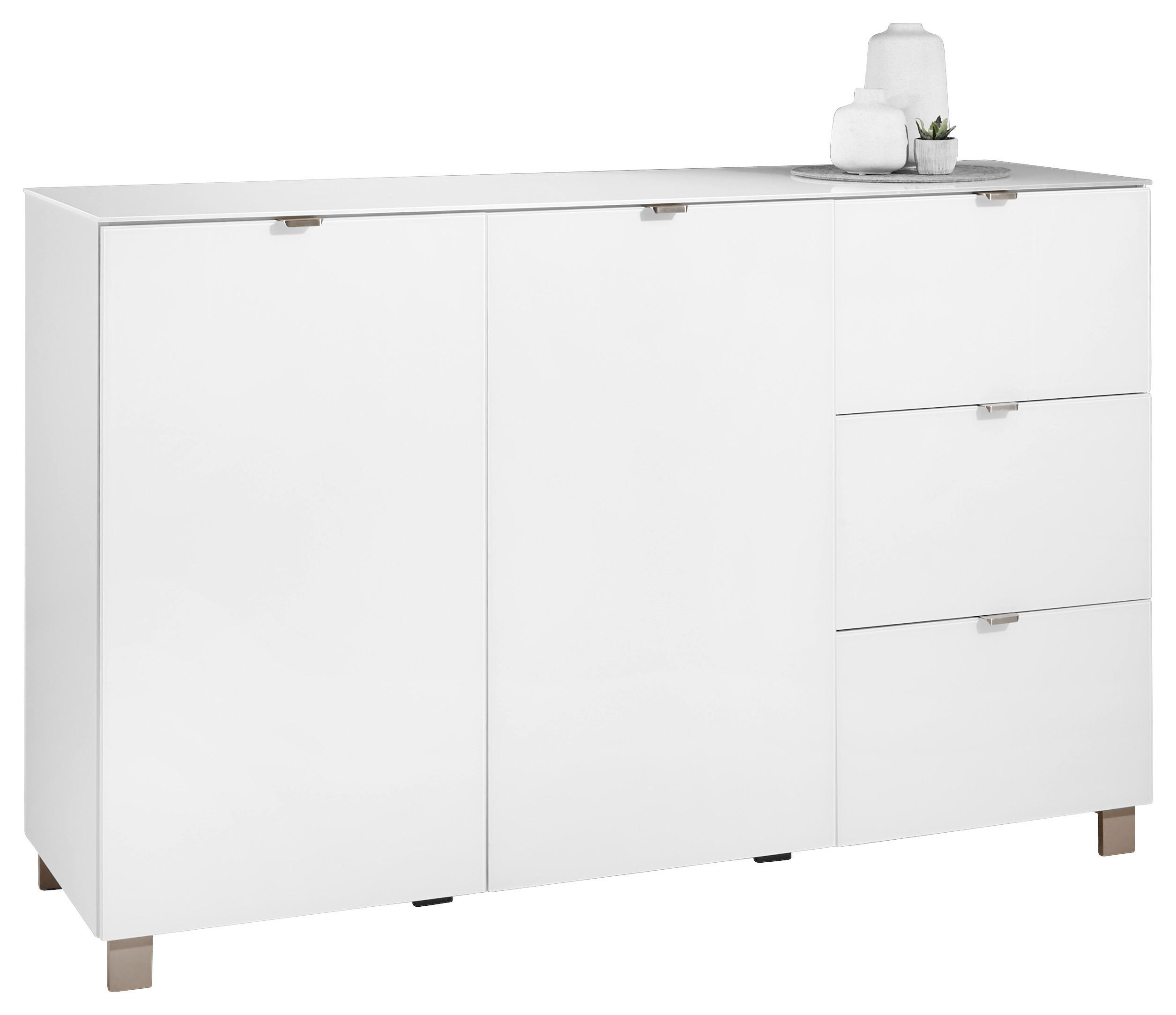 SIDEBOARD  in 165/105,1/52,5 cm  - Edelstahlfarben/Champagner, Design, Glas/Holzwerkstoff (165/105,1/52,5cm) - Hom`in