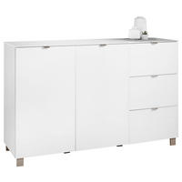 SIDEBOARD 165/105,1/52,5 cm  - stålfärgad/vit, Design, metall/trämaterial (165/105,1/52,5cm) - Hom`in