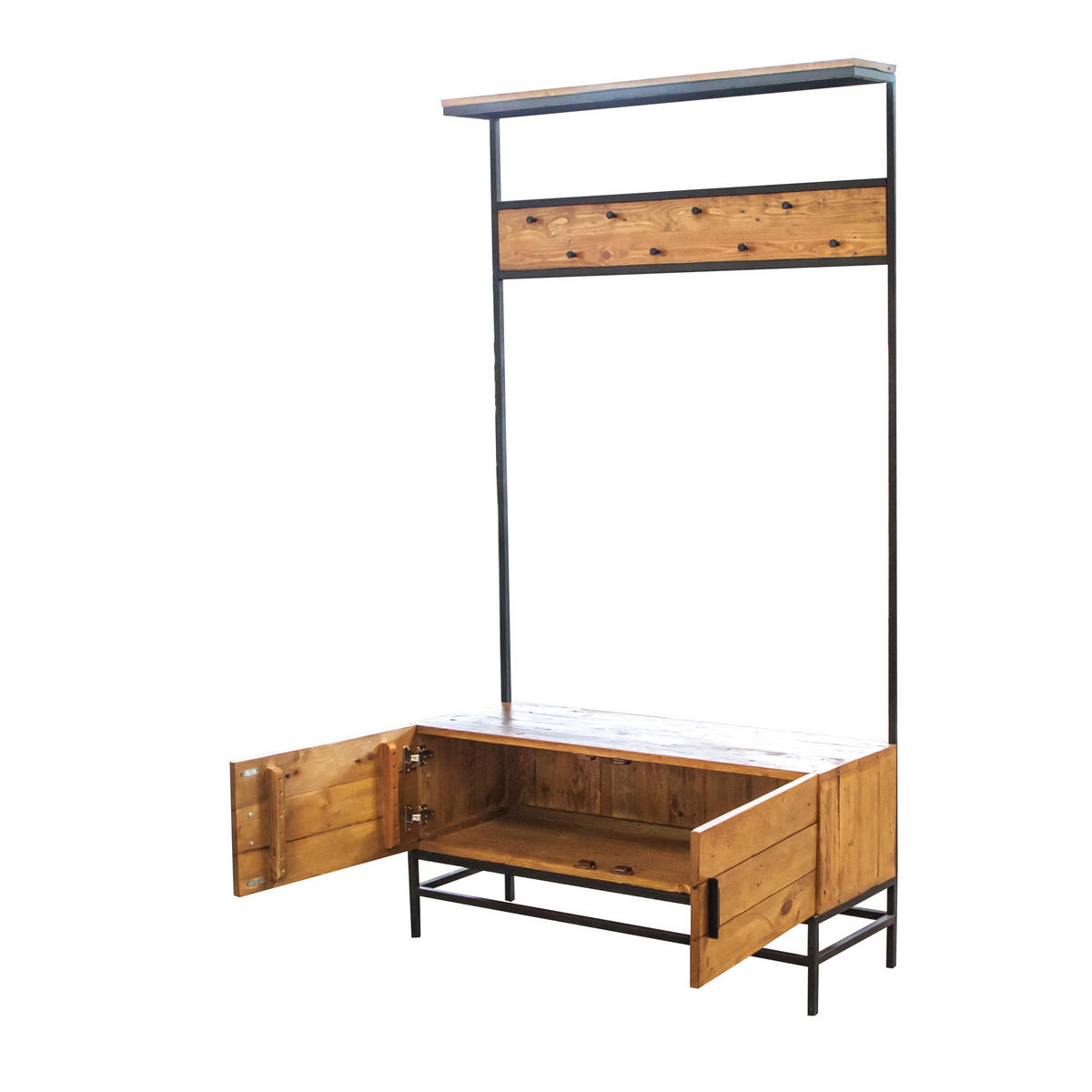 GARDEROBE  in 110/200/40 cm  - Pinienfarben, Trend, Holz/Metall (110/200/40cm) - Ambia Home