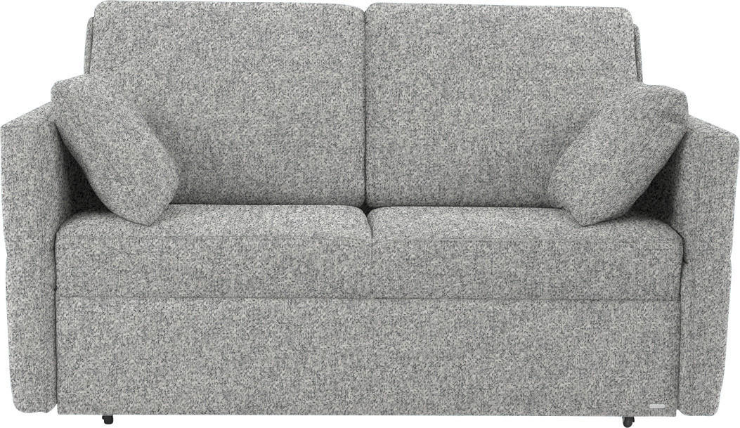 SCHLAFSOFA  in Mikrovelours Naturfarben  - Schwarz/Naturfarben, KONVENTIONELL, Kunststoff/Textil (176/88/91cm) - Sedda