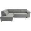 ECKSOFA in Bouclé Grau  200/265 cm  - Naturfarben/Grau, KONVENTIONELL, Holz/Textil (200/265cm) - Stylife