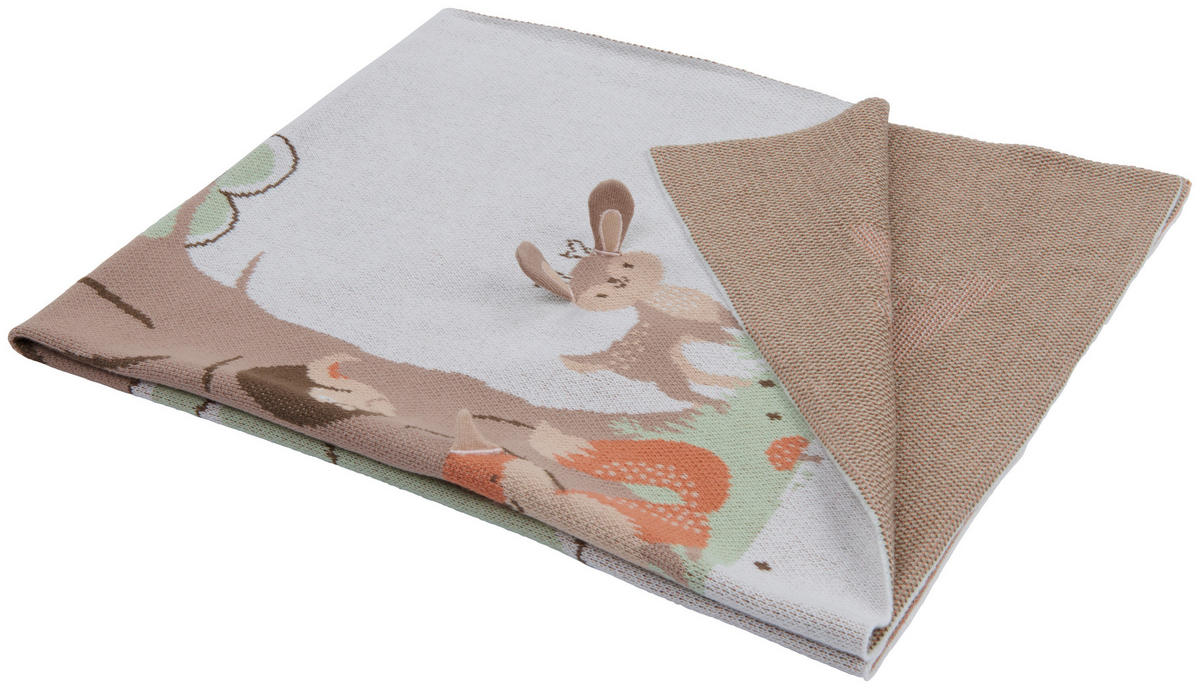 SCHMUSEDECKE   - Multicolor, Natur, Textil (80/100cm) - Patinio