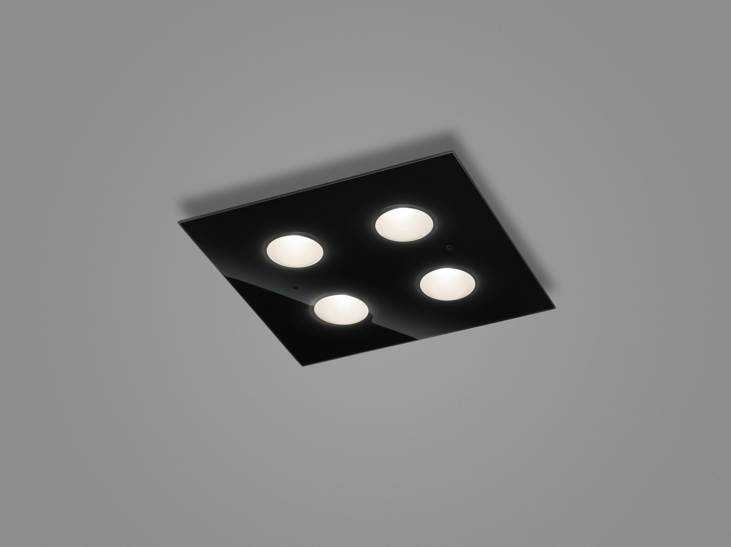 LED-DECKENLEUCHTE 38/38/5 cm   - Schwarz, Design, Metall (38/38/5cm) - Helestra