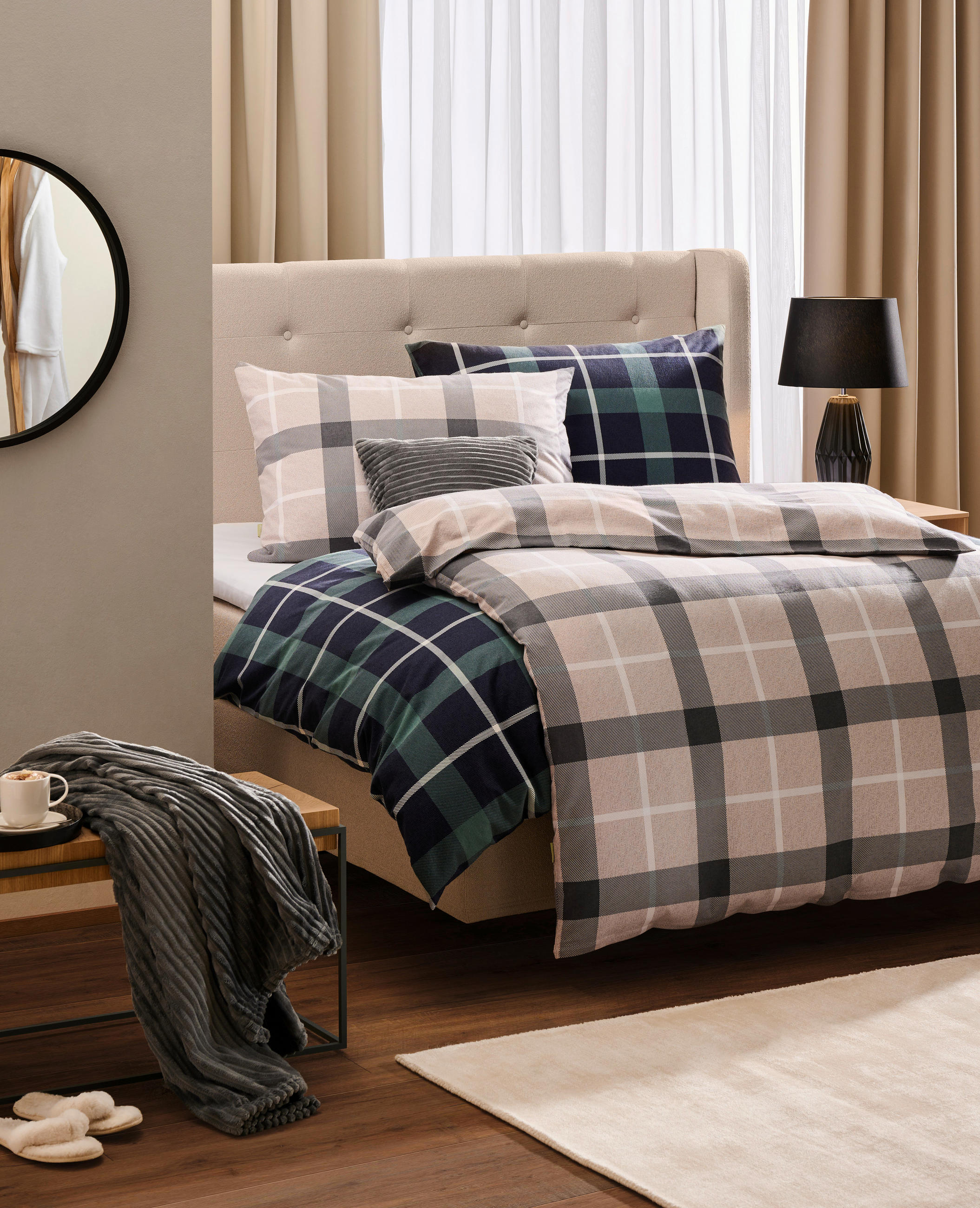 POVLEČENÍ, flanel, modrá, 140/200 cm - modrá, Natur, textil (140/200cm) - Esposa