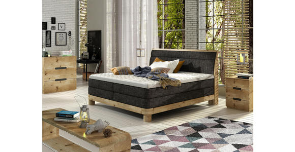 BOXSPRINGBETT 160/200 cm in Braun, Eichefarben - Eichefarben/Braun, Natur, Holz/Holzwerkstoff (160/200cm) - Valnatura