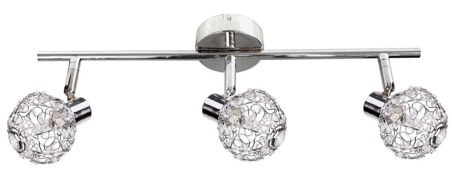 STRAHLER Collar 45/8.5/17 cm  - Chromfarben/Transparent, KONVENTIONELL, Glas/Metall (45/8.5/17cm)