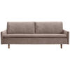SCHLAFSOFA Flachgewebe Schlammfarben  - Schlammfarben/Eichefarben, KONVENTIONELL, Holz/Textil (220/85/98cm) - Carryhome