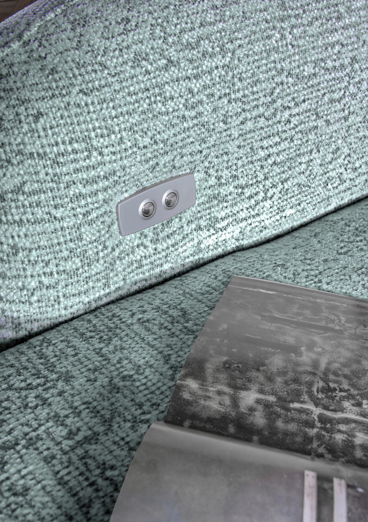 ECKSOFA  in Flachgewebe Mintgrün Zierkissen, Rücken echt, Sitztiefenverstellung  275/162 cm  - Schwarz/Mintgrün, MODERN, Kunststoff/Textil (275/162cm) - Carryhome