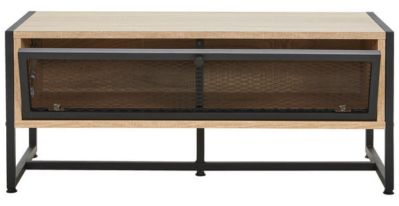 SCHUHBANK 95/40/41 cm - Schwarz/Sonoma Eiche, MODERN, Holz/Metall (95/40/41cm) - Novel