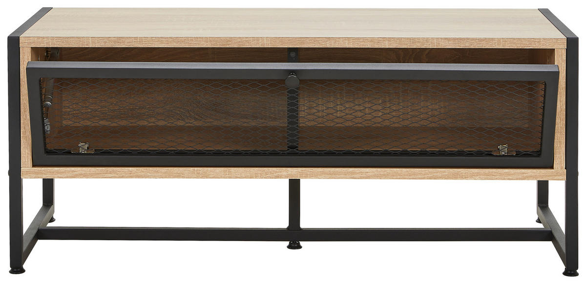 SCHUHBANK 95/40/41 cm  - Schwarz/Sonoma Eiche, MODERN, Holz/Metall (95/40/41cm) - Novel