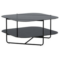 SOFFBORD i metall, glas 85/85/45 cm  - svart, Design, metall/glas (85/85/45cm) - Niels Andersson