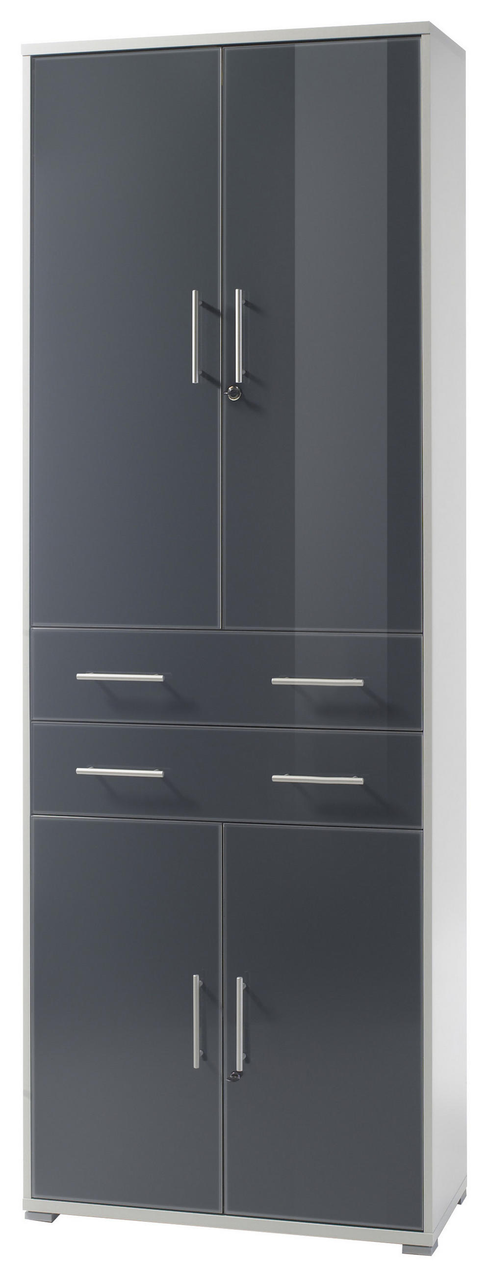 ORMAR ZA DOKUMENTE boje grafita, svijetlo siva - boje grafita/svijetlo siva, Design, staklo/drvni materijal (79/220/35cm) - Xora