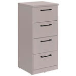 KOMMODE , 38/84/36 cm, 4 Schublade(n)  - Kaschmir/Schwarz, Basics, Holzwerkstoff/Kunststoff (38/84/36cm) - Xora